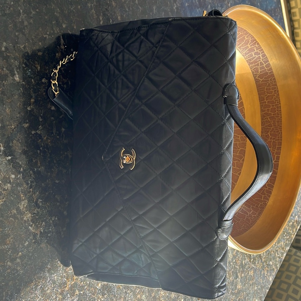 Vintage from 70s authentic Chanel briefcase